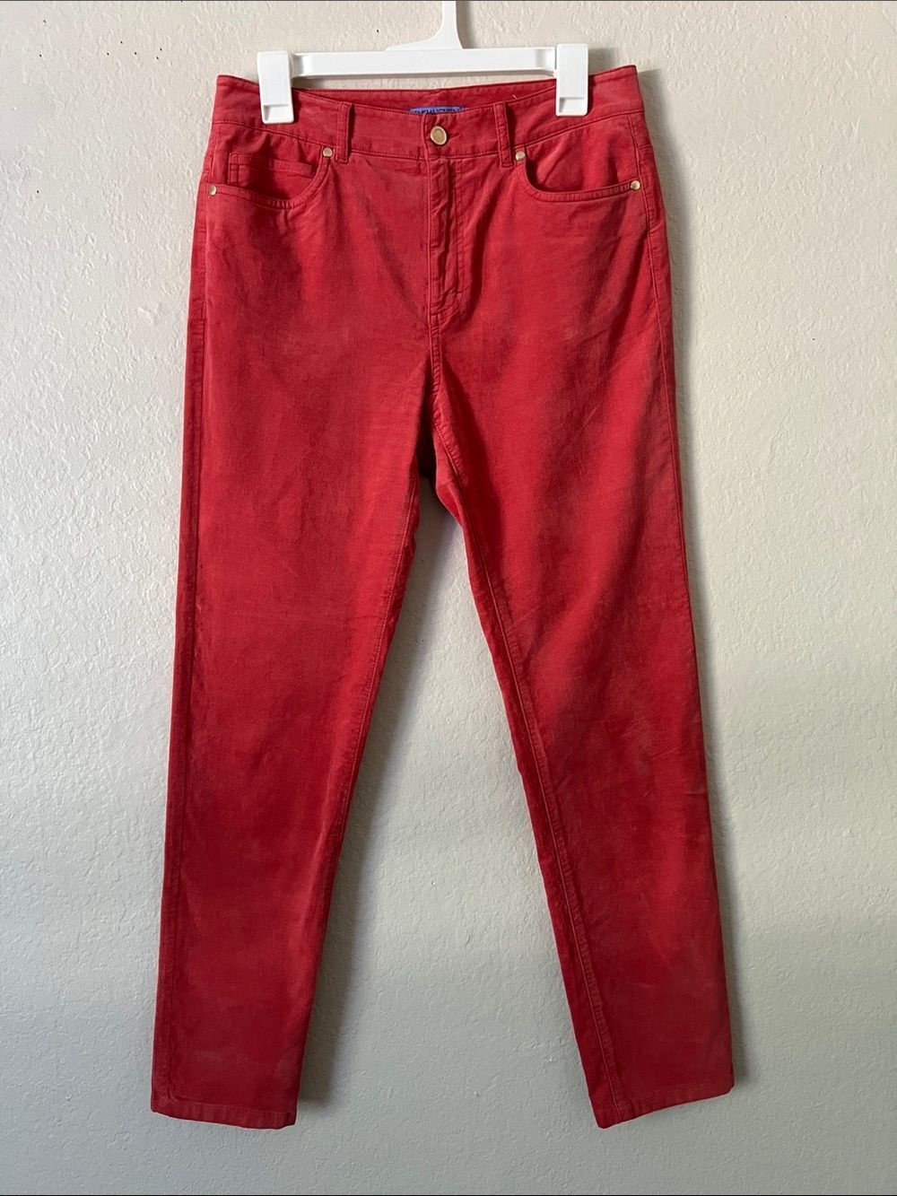 Like New! J. McLaughlin Cotton Blend Skinny Pants Coral Size 8